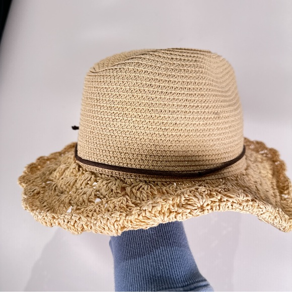 San Diego Hat Company Tan Woven Hat with Brown Band - Picture 5 of 10